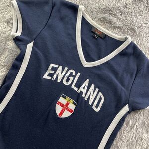 England National Team Shirt Youth Medium Blue White Red Yellow Soccer Football